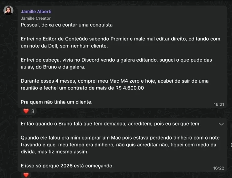 Depoimento de Jamile
